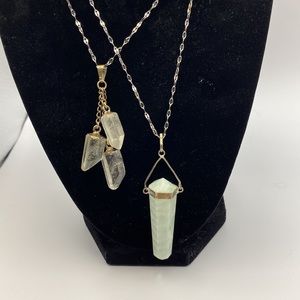 Set of Crystal and Stone Necklaces